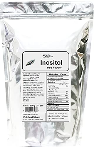 Envase de polvo de inositol NuSci 250g