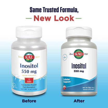 Envase polvo KAL inositol para apoyo celular y energía