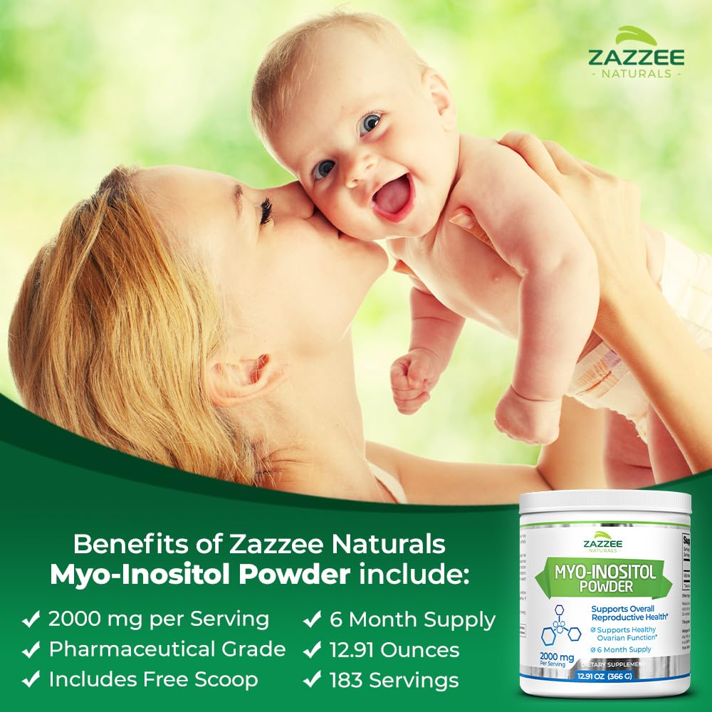 Envase polvo mio-inositol 183 porciones Zazzee