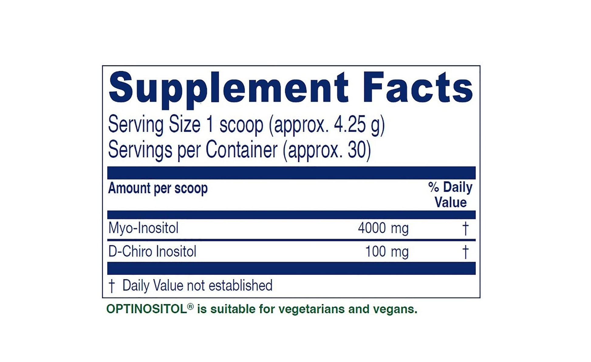 Envase polvo Vitanica Optinositol con 4000 mg Mio-Inositol
