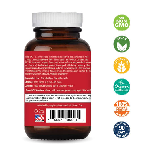 Envase PURE ESSENCE LABS Whole-C vitaminas orgánicas