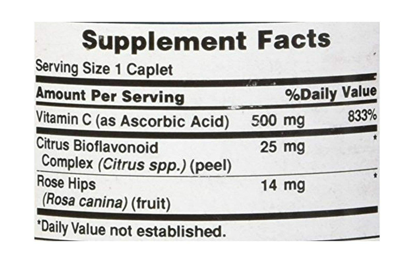 Envase Puritan's Pride vitamina c con rosa mosqueta 100 tabletas