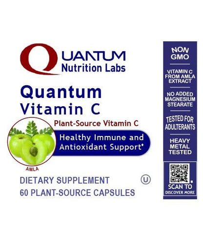Envase Quantum Nutrition Labs Vitamina C orgánica vegana