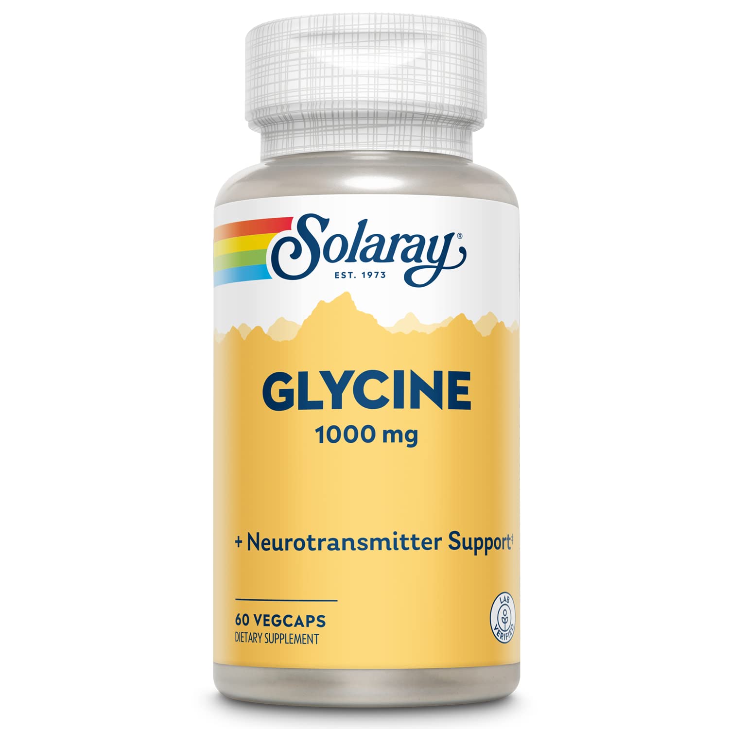 Envase Solaray L-Glycine 60 cápsulas