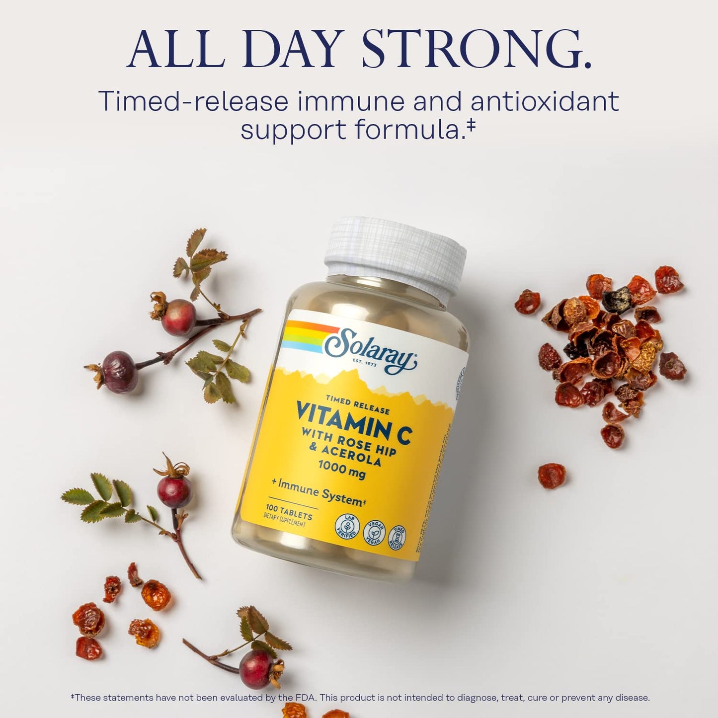 Envase SOLARAY Vitamina C 1000 mg liberación prolongada