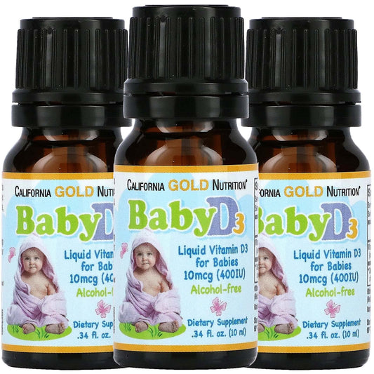 Envase suplementario vitamina d3 bebé líquido 10 mcg