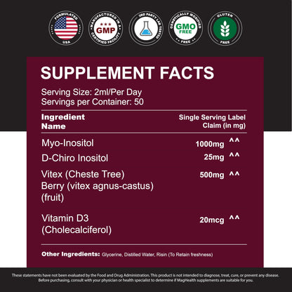 Envase suplemento inositol MagHealth absorción rápida para mujeres