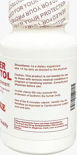 Envase del suplemento inositol polvo para fertilidad y equilibrio hormonal