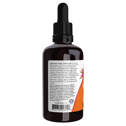 Envase suplemento NOW vitamina D3