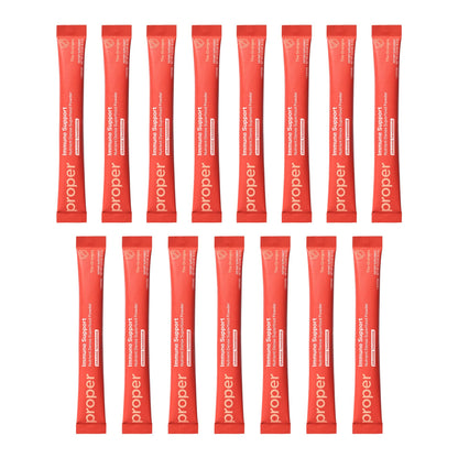 Envase suplemento Proper para apoyo sistema inmune con vitamina C y zinc