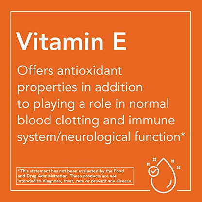 Envase de suplemento vitamina E 400 UI Now Foods