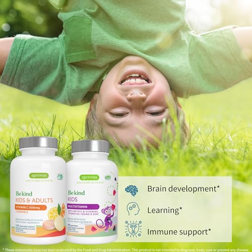 Envase frontal de suplementos para niños Igennus