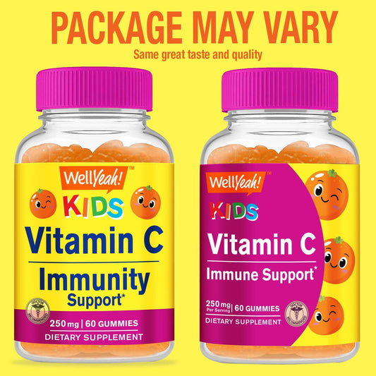 Envase y tapa WellYeah Kids Gomas Vitamina C