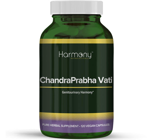 Envase de tónico ayurvédico chandraprabha vati con 120 cápsulas