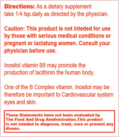 Envase Unike Nutra Super Inositol polvo 8 oz apoyo hormonal y ovárico