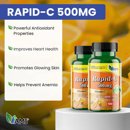 Envase USA Rapid-C vitamina c suplemento antioxidante