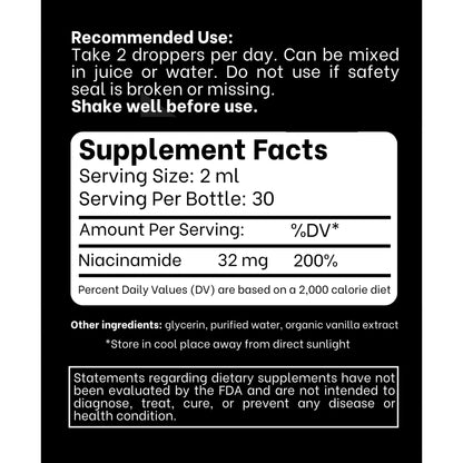 Envase vidrio vitamina b3 niacinamida líquida
