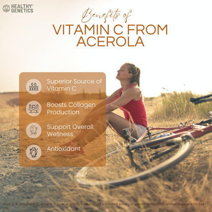Envase de Vitamina C Healthy Genetics para niños y adultos