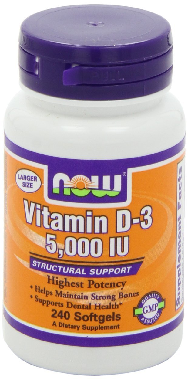 Envase de vitamina d-3 now foods 240 cuentas