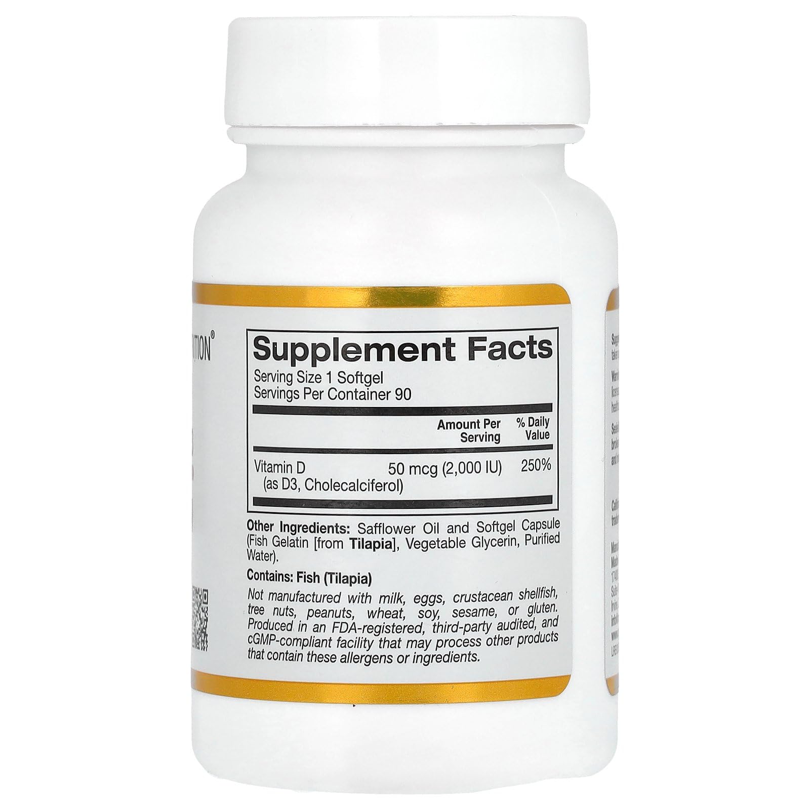 Envase de Vitamina D3 2000 UI
