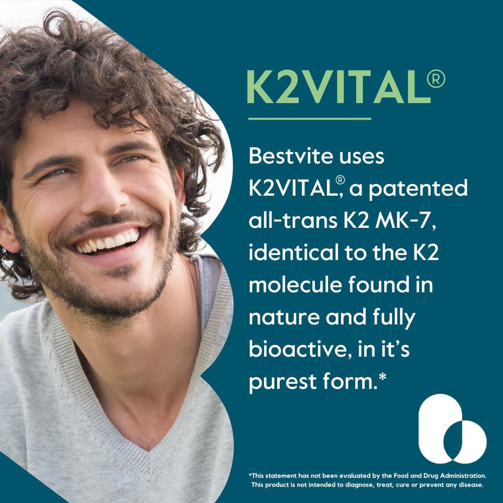 Envase vitamina K2 BESTVITE sin estearatos y sin GMO