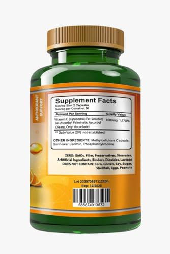 Envase Vitamisan vitamina c liposomal 100 cápsulas