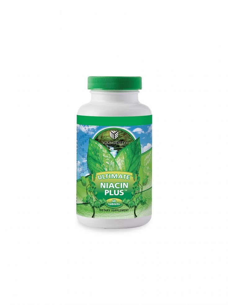 Envase Youngevity Ultimate Niacin Plus para energía y circulación