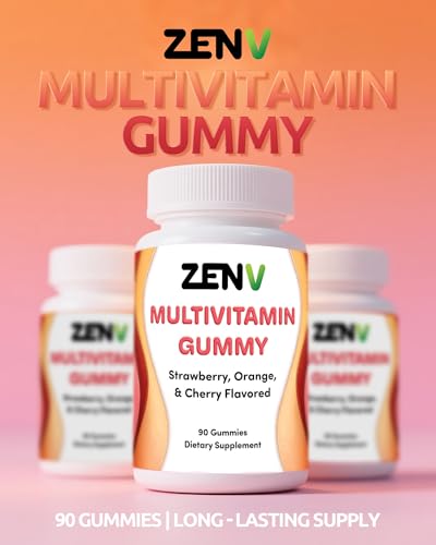 Envase de ZENV con 90 gomitas multivitamínicas para adultos