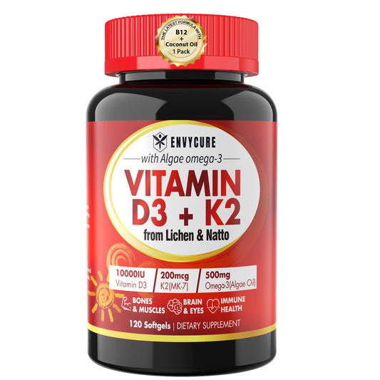 EnvyCure vitamina D3 K2 suplementación en softgel vegano