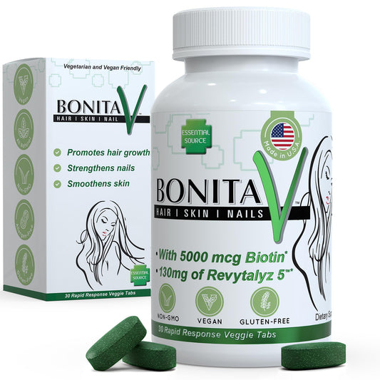 Essential Source biotina 30 tabletas veganas cabello piel uñas