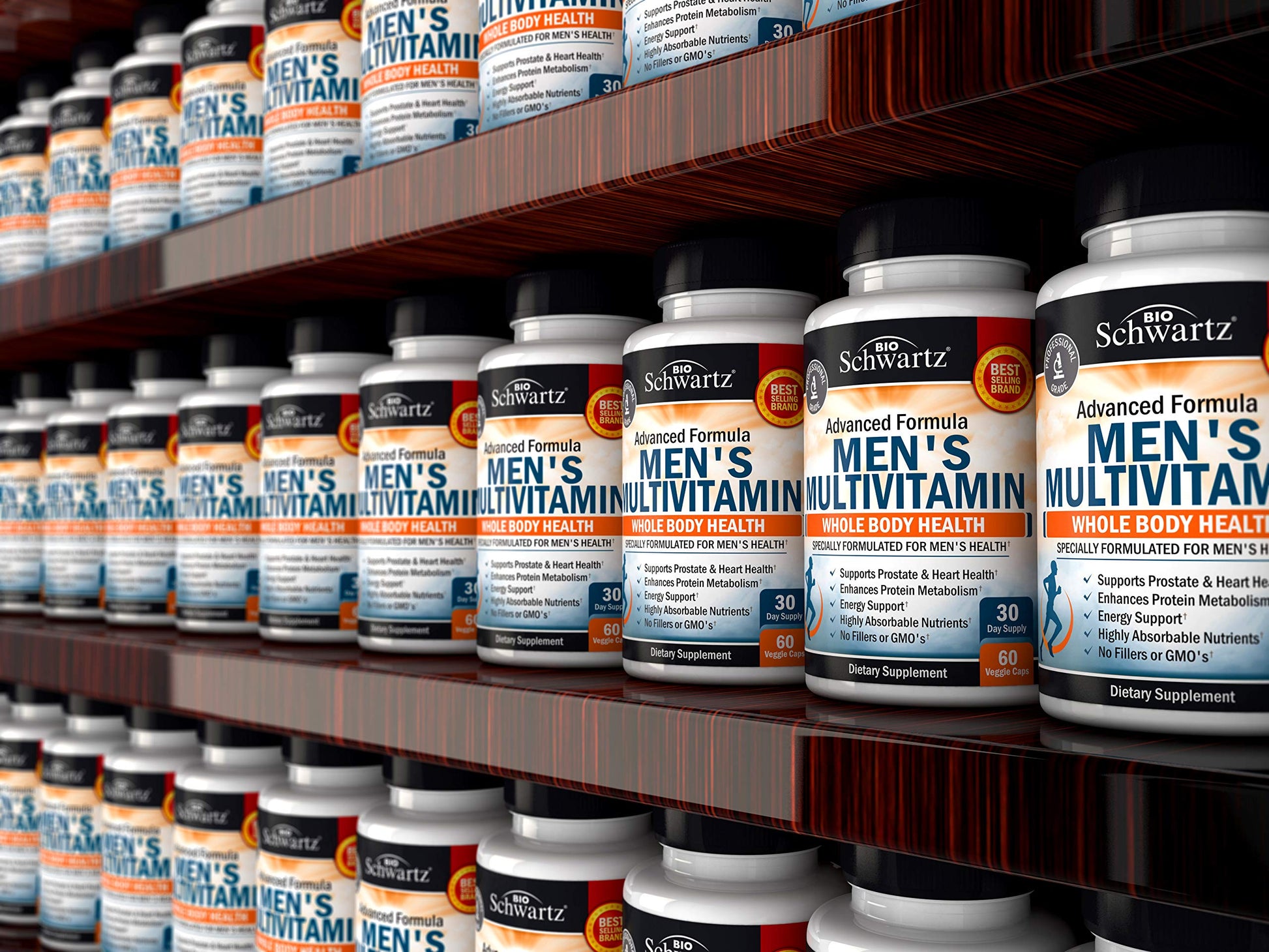 Estante con multivitamínicos BioSchwartz