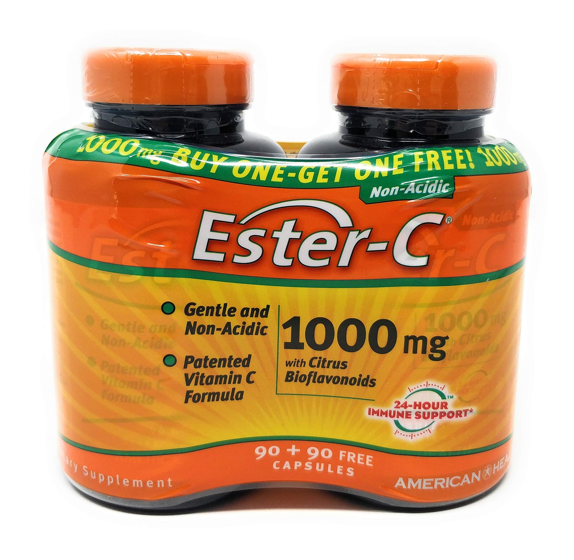 Botella de Ester-C con Bioflavonoides 1000 mg, 180 cápsulas