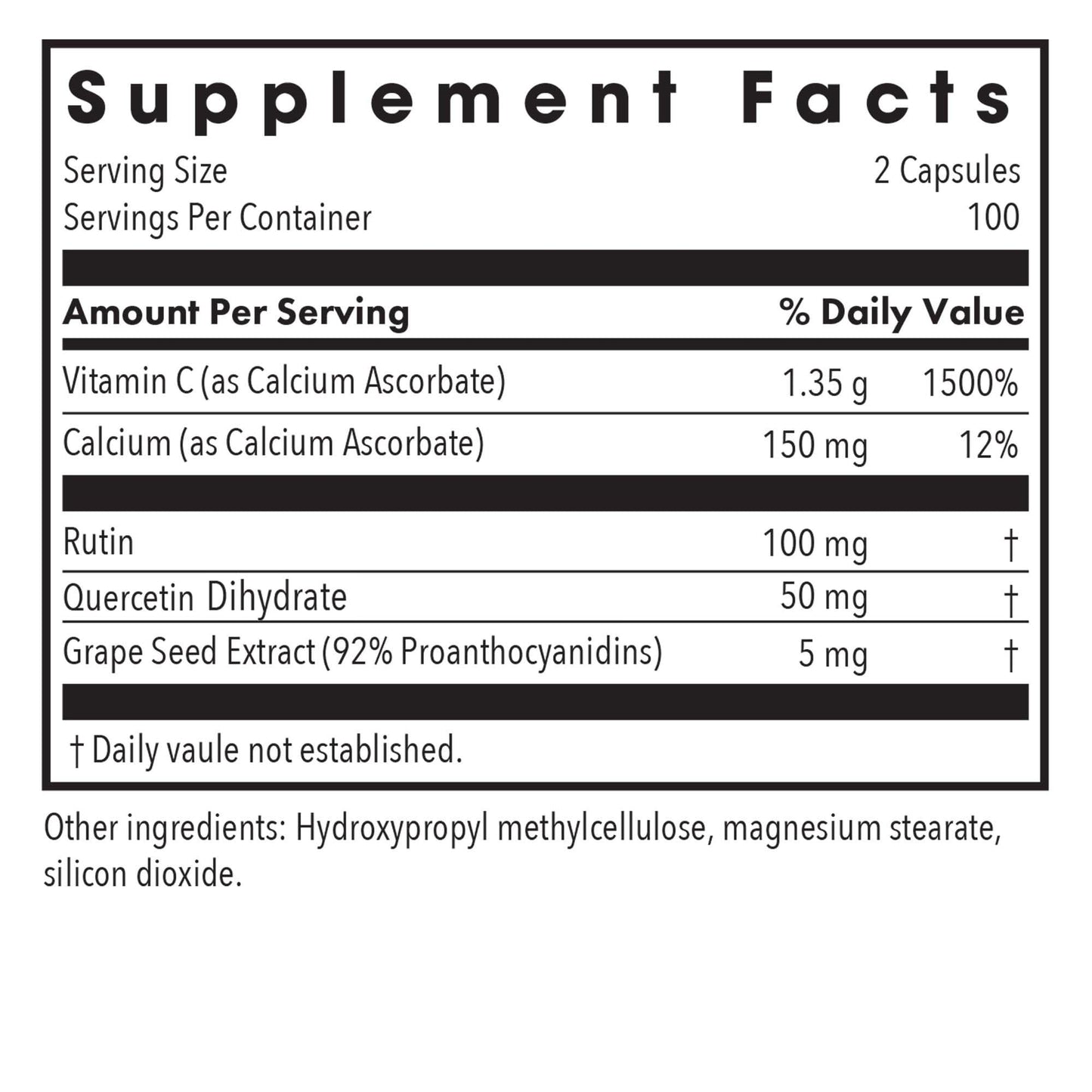 Esterol Ester-C 1350mg en mesa