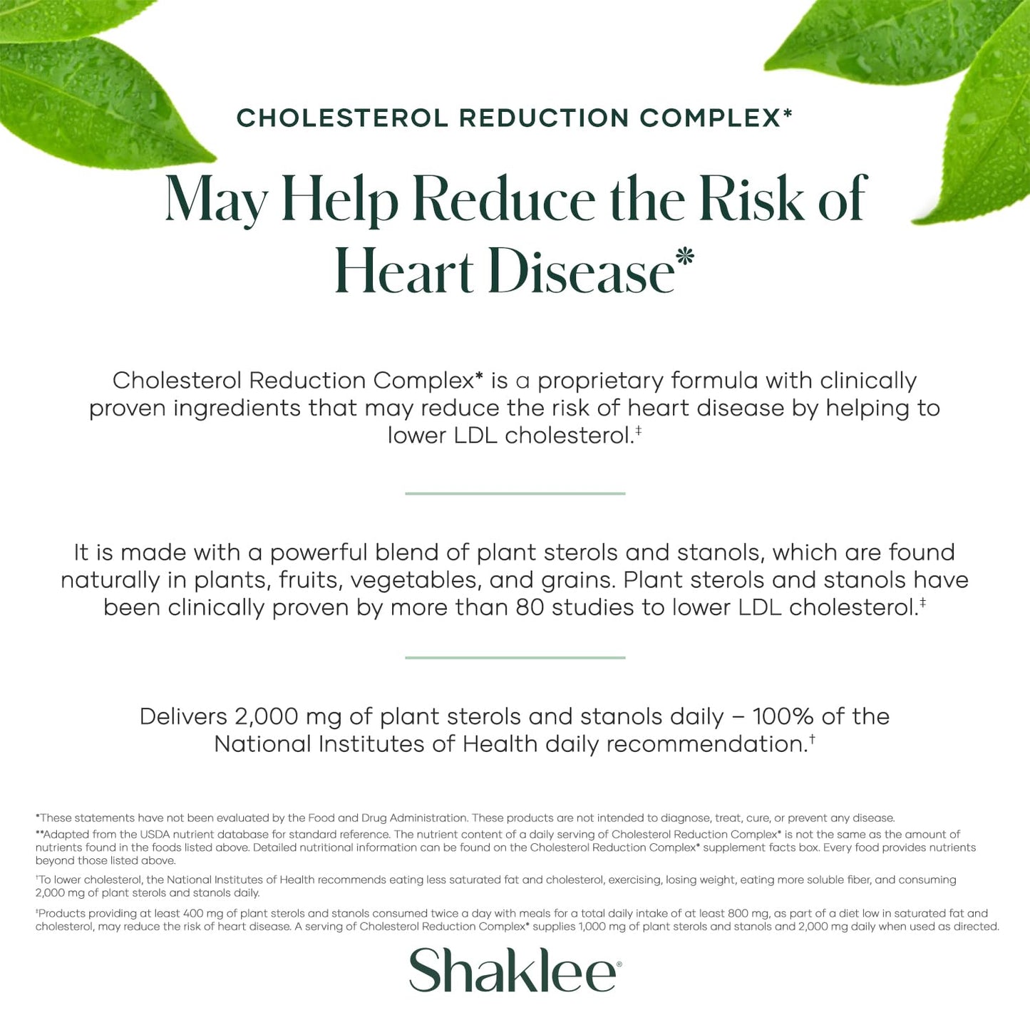 esteroles y estanoles Shaklee reducción LDL