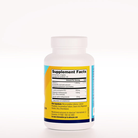 Etiqueta AdvoCare C-Grams con vitamina C y magnesio