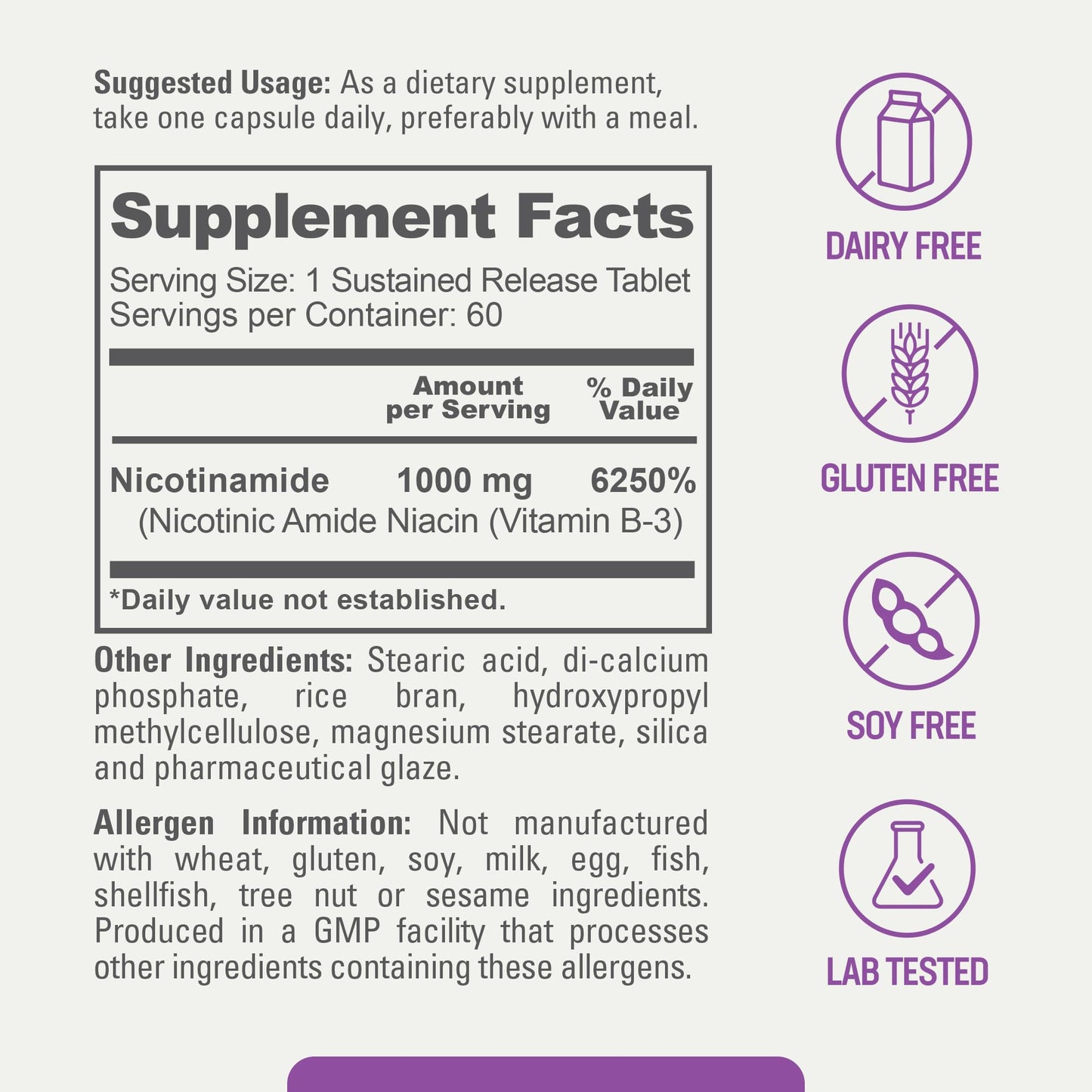 Etiqueta de biophix Nicotinamida 1000mg