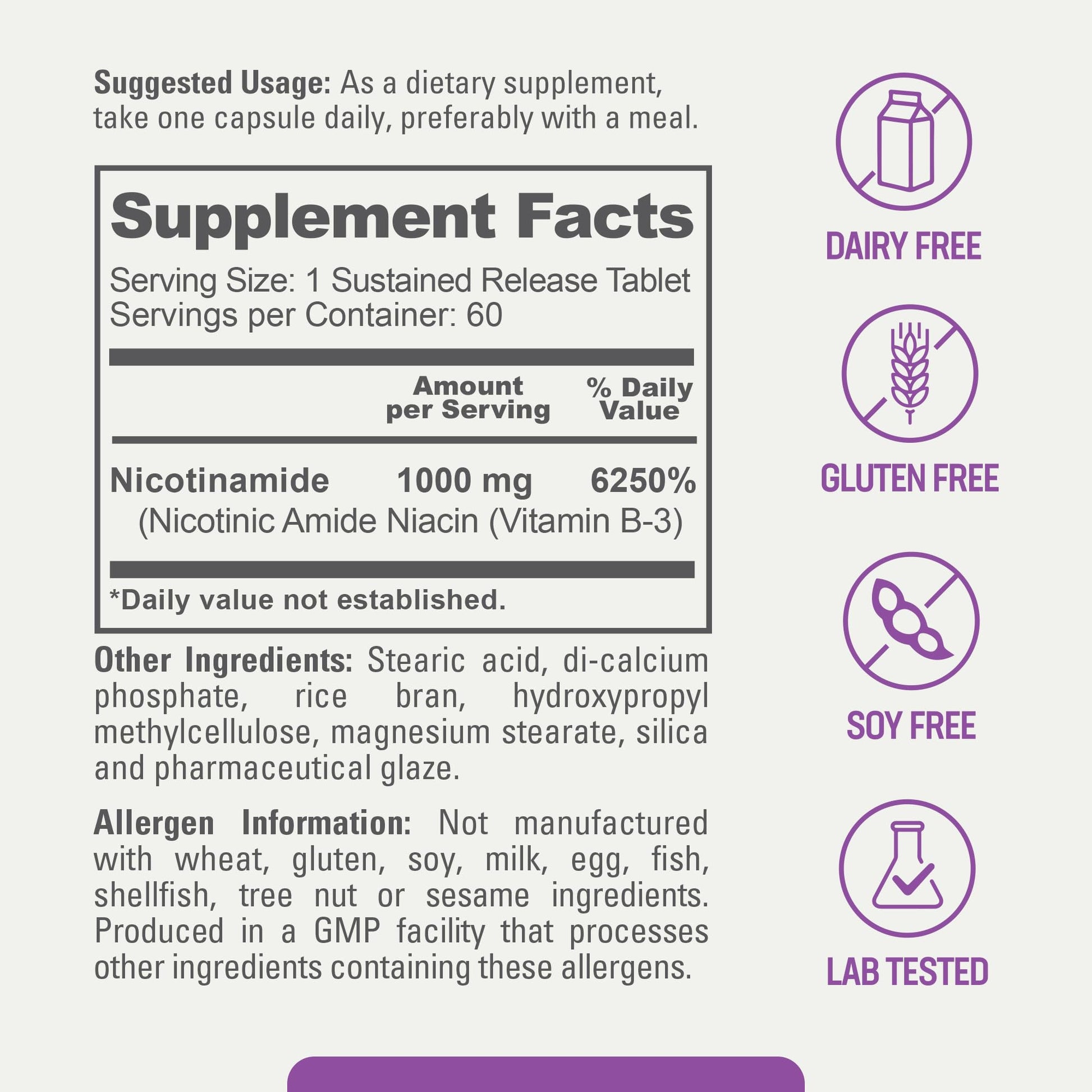 Etiqueta de biophix Nicotinamida 1000mg