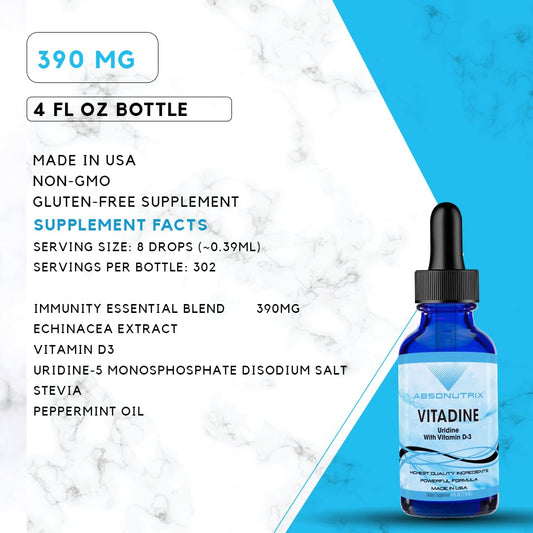Etiqueta botella Absonutrix Vitadine suplemento líquido