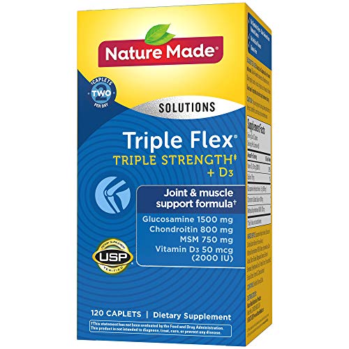 Etiqueta botella suplementaria nature made tripleflex con vitamina d3