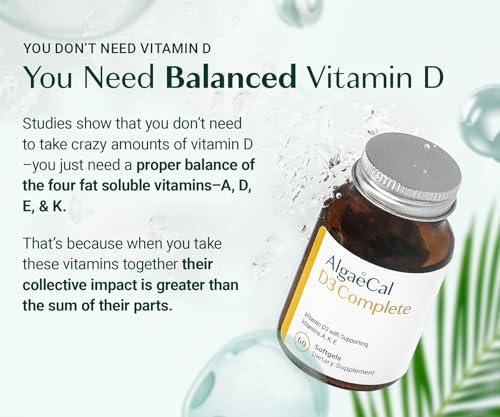 Etiqueta de caja Algaecal D3 Completo vitaminas ADEK