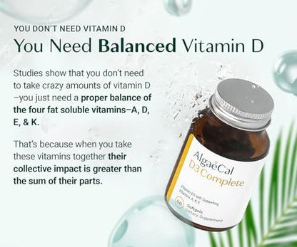 Etiqueta de caja Algaecal D3 Completo vitaminas ADEK