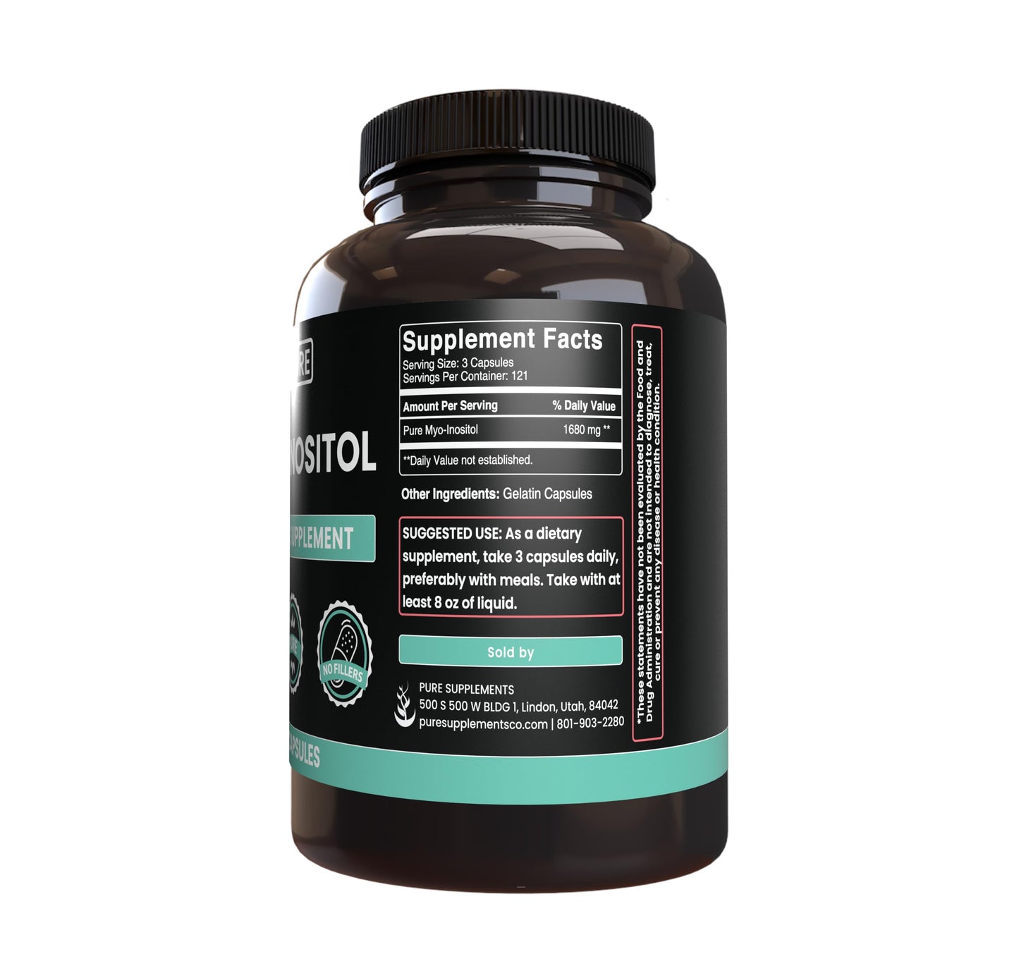 Etiqueta de cápsulas originales puro mio-inositol 365 unidades