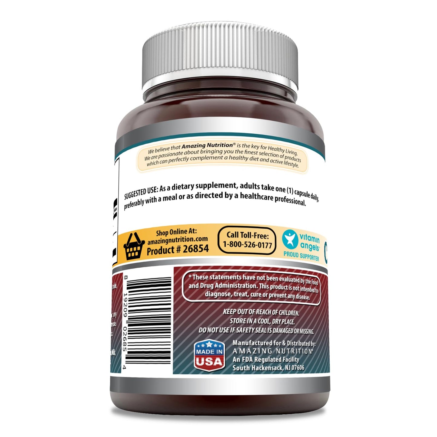 Etiqueta y detalles suplemento Amazing Formulas colina inositol