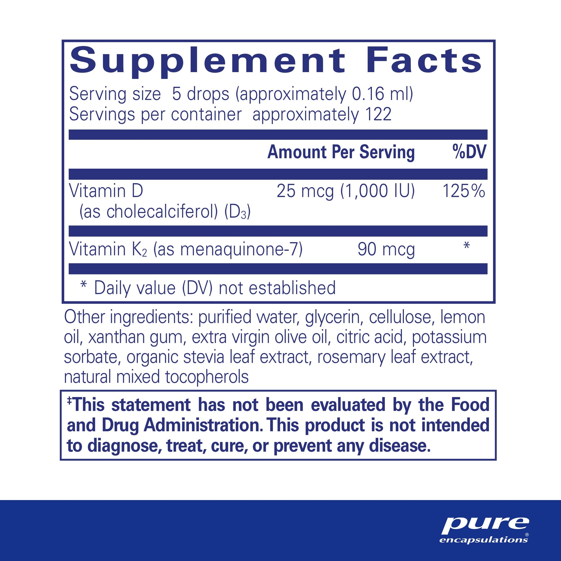 Etiqueta suplemento EmulsiSorb K2-D3 Pure Encapsulations