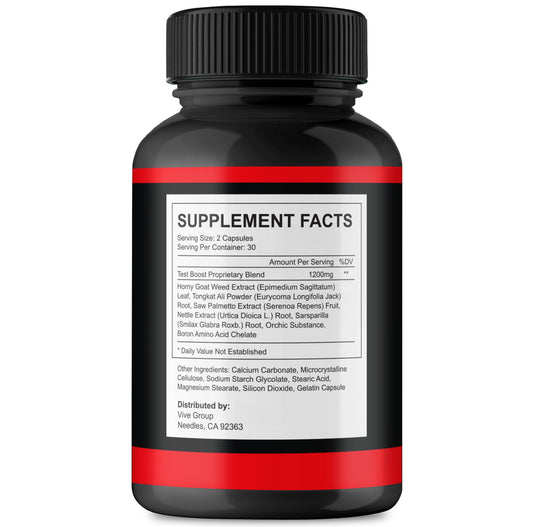 Etiqueta Erecpower suplemento para la salud masculina