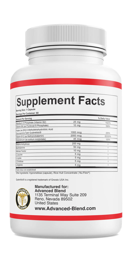 Etiqueta frasco Bplex-Pro vitaminais B MTHFR