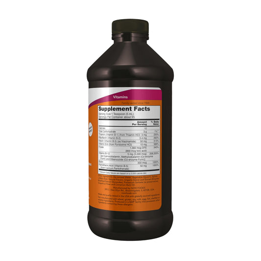 Etiqueta frasco NOW Foods Vitamina B12 Líquida Ultra B-12
