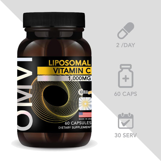 Etiqueta frasco Omvi Vitamina C 1000mg
