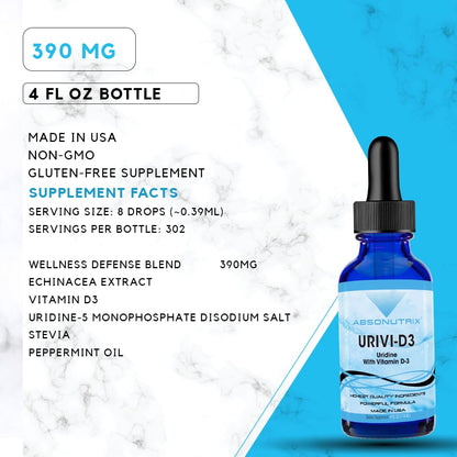 Etiqueta frontal Absonutrix UriVi D3 302 dosis