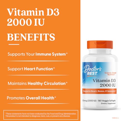 Etiqueta frontal Doctor's Best Vitamina D3 2000 IU